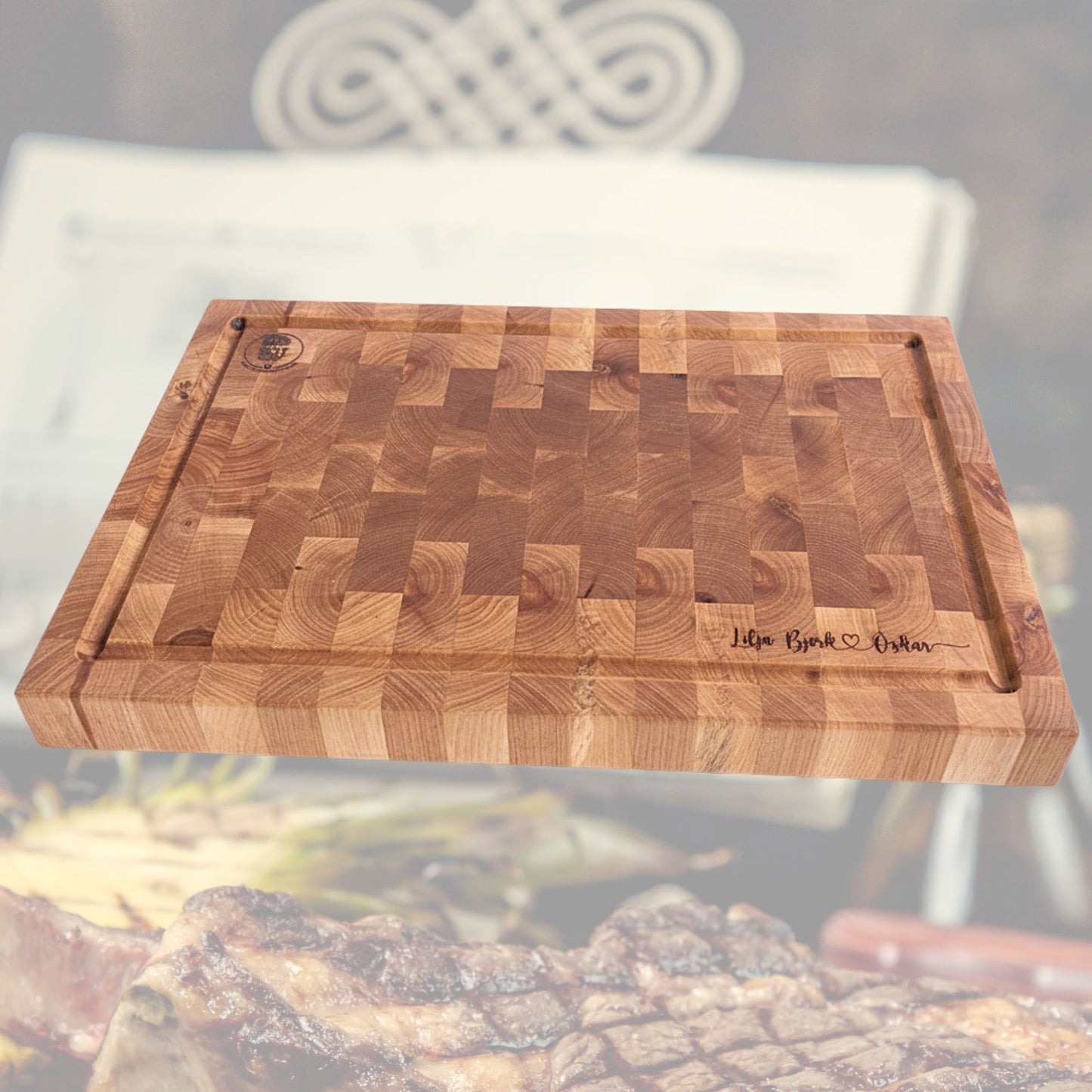 Endatré skurðarbretti úr evrópsku birki – 50 x 30 cm | RÓT