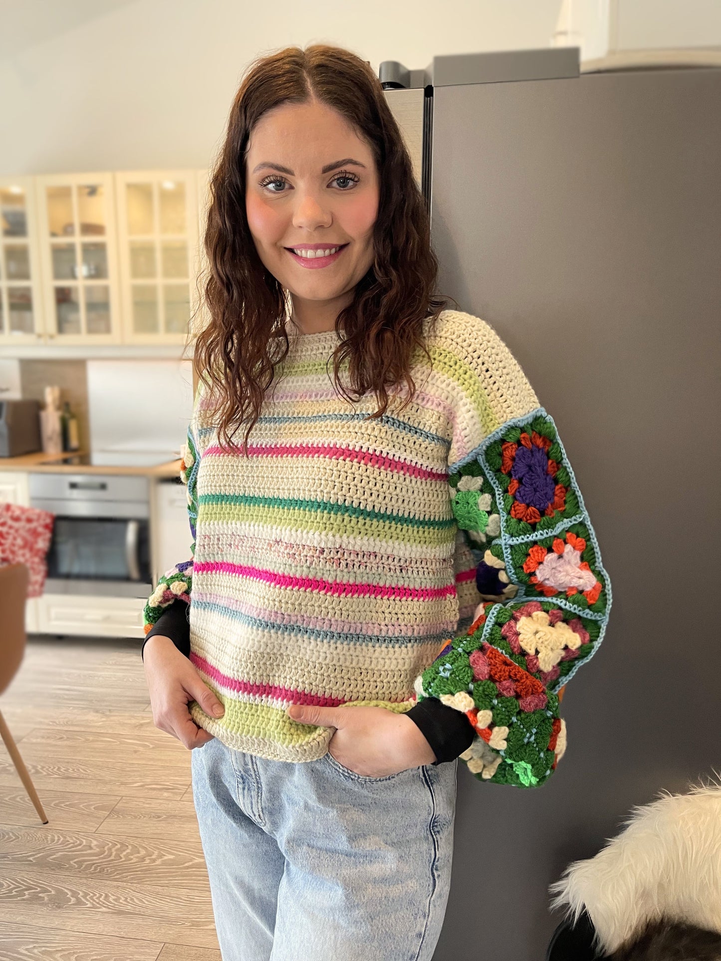 Grænablóm peysa | Rósalína