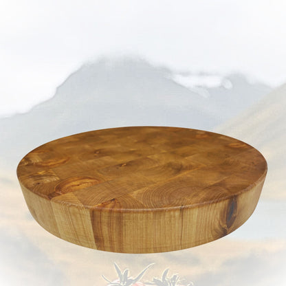 Hringlaga endatré skurðarbretti úr evrópsku birki – 35 cm | RÓT