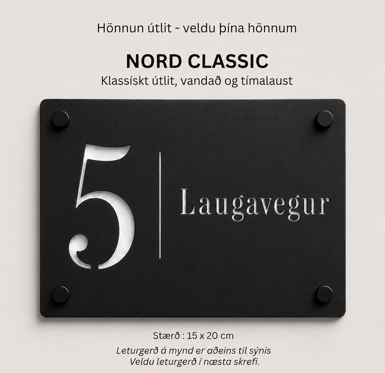 NORD Collection - CLASSIC 3D húsnúmer