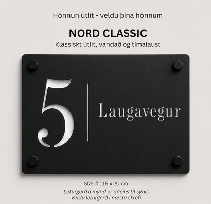NORD Collection - CLASSIC 3D húsnúmer