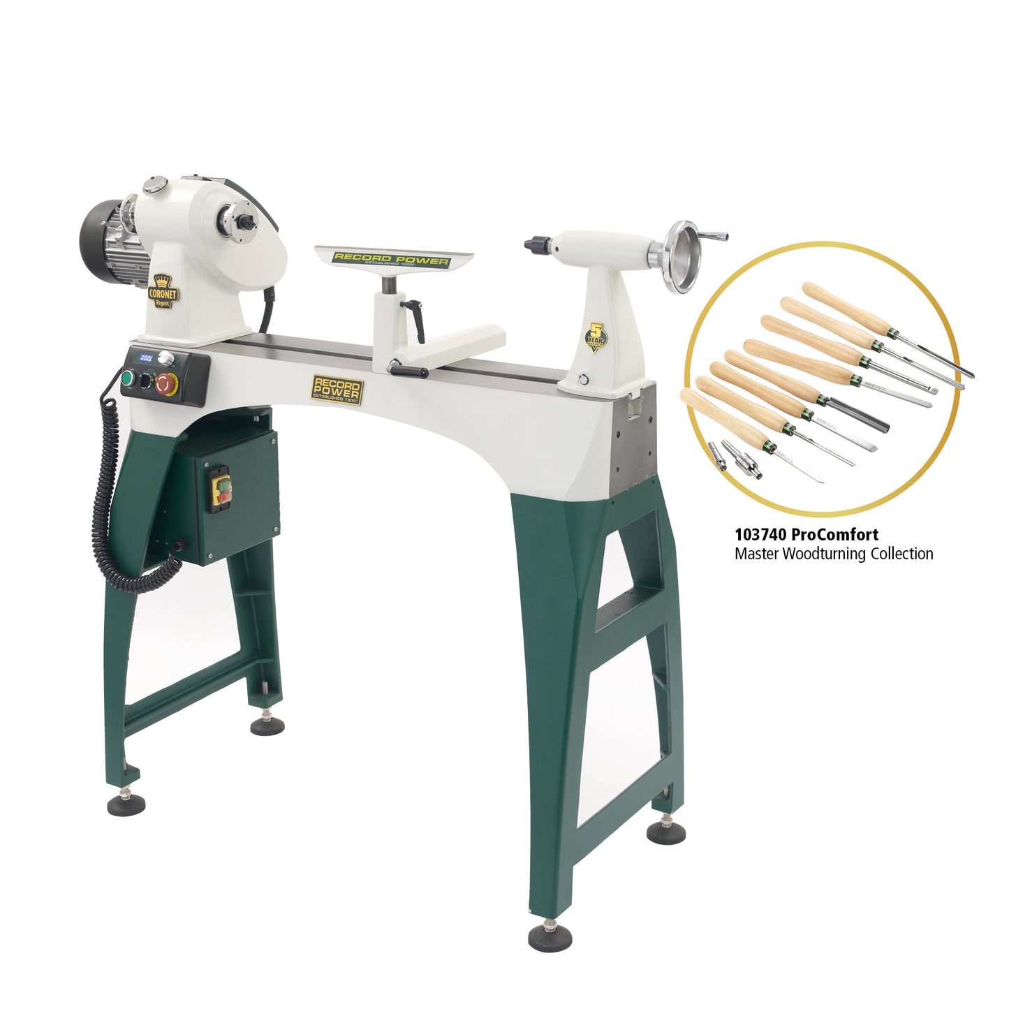 Coronet Regent Lath and ProComfort Master Woodturning Collection Package