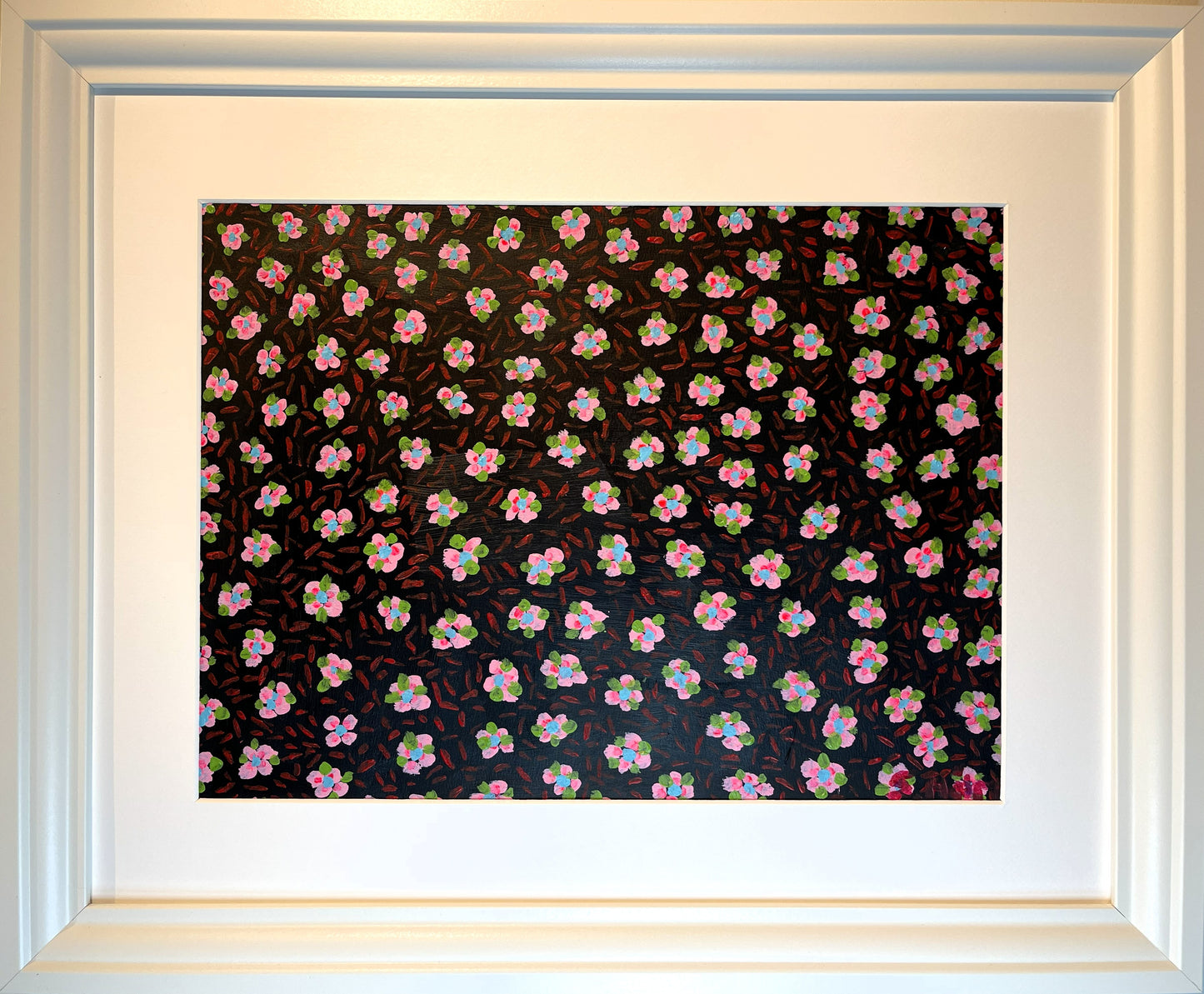 Svartur - 2024, akrýl á pappír 39x29 sm.