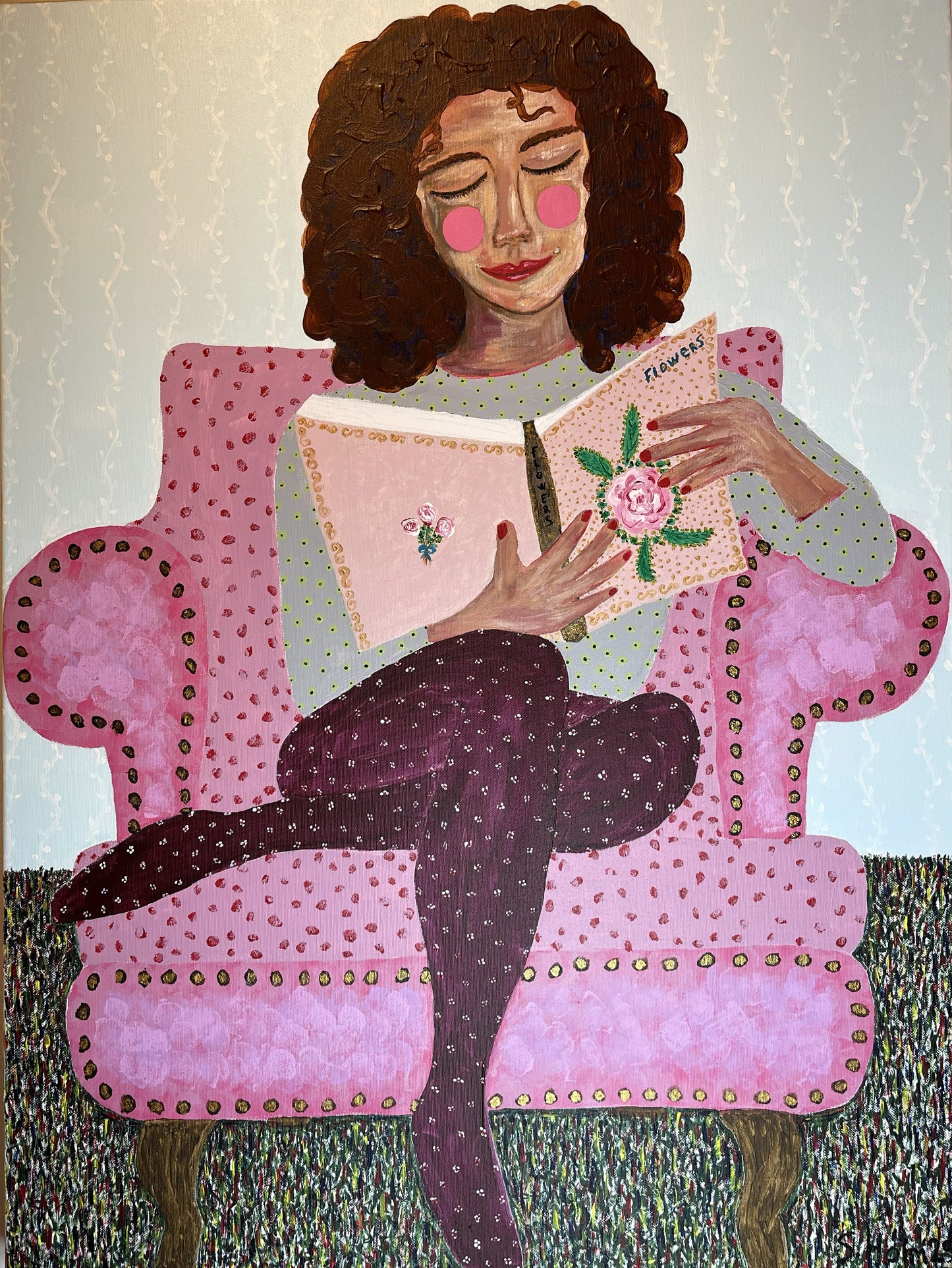 Yndislestur - 2025, akrýl á striga 60x80 sm.