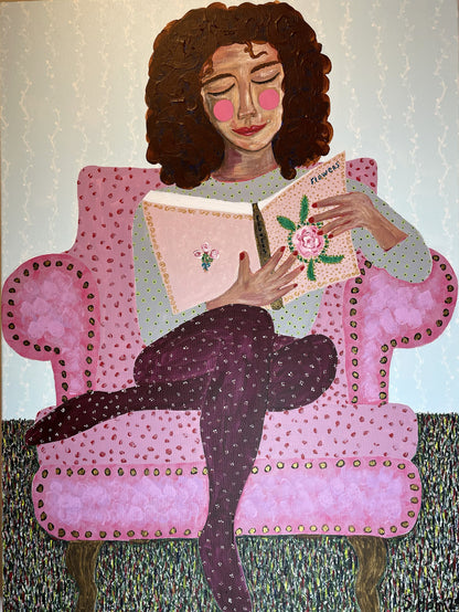 Yndislestur - 2025, akrýl á striga 60x80 sm.