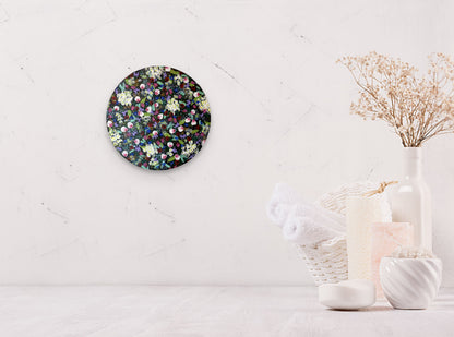 Blómadúlla - 2025, akrýl á striga 25 sm. í þvermál