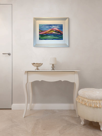 Fjallasýn - 2024, akrýl á pappír 39x29 sm.