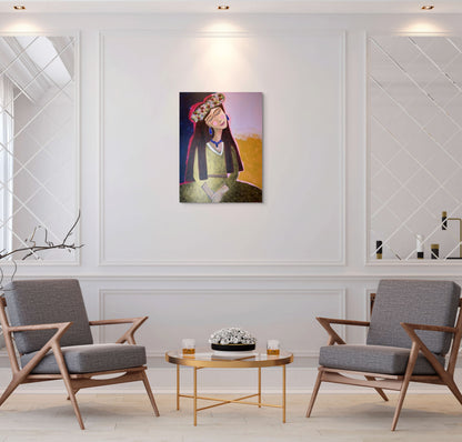 Gullnar stundir - 2025, akrýl á striga 60x80 sm.