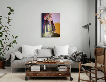 Gullnar stundir - 2025, akrýl á striga 60x80 sm.