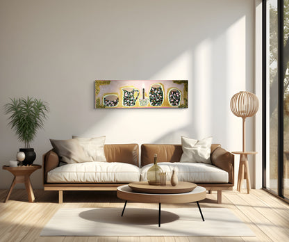 Stofublóm - 2025, akrýl á striga 100x30 sm.