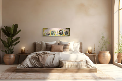 Stofublóm - 2025, akrýl á striga 100x30 sm.