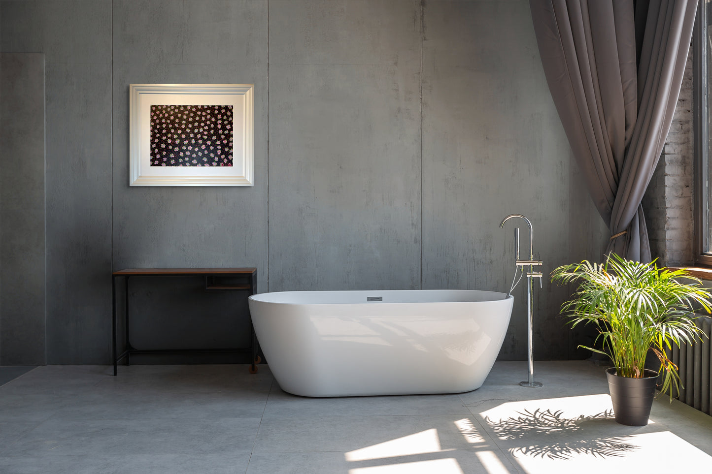 Svartur - 2024, akrýl á pappír 39x29 sm.