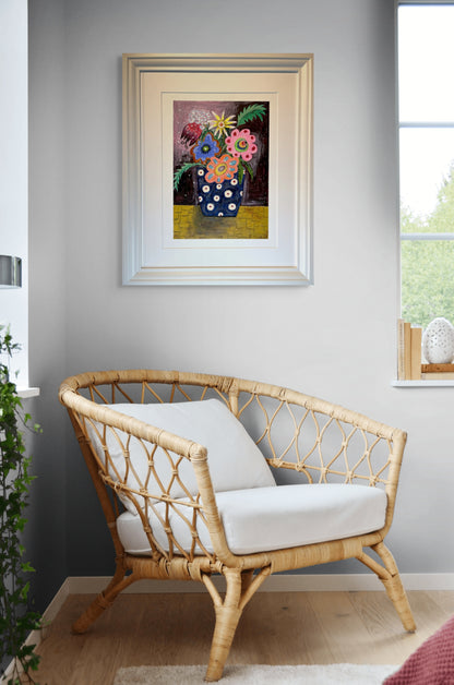 Villiblóm - 2024, akrýl á pappír 29x39 sm.