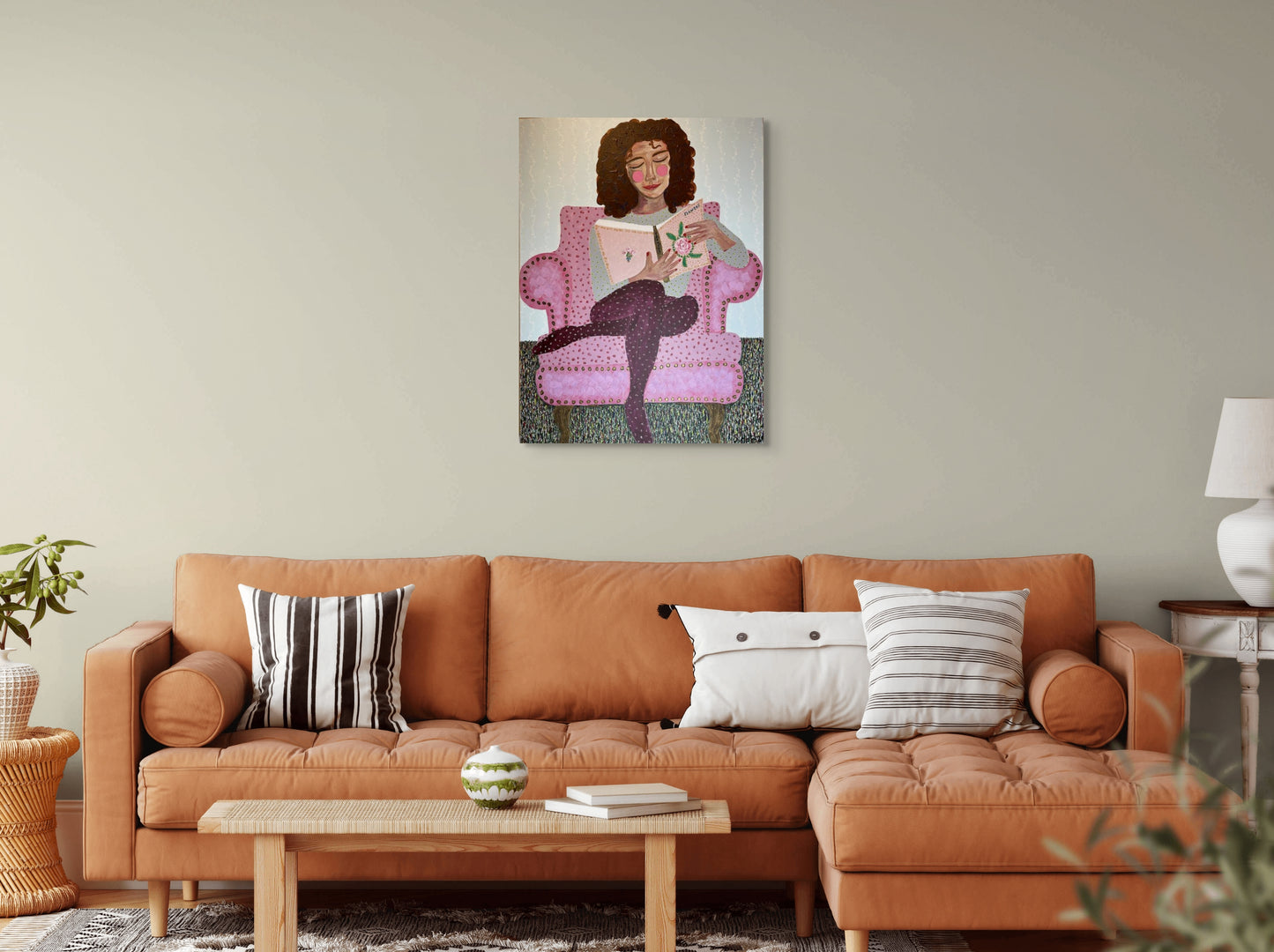 Yndislestur - 2025, akrýl á striga 60x80 sm.